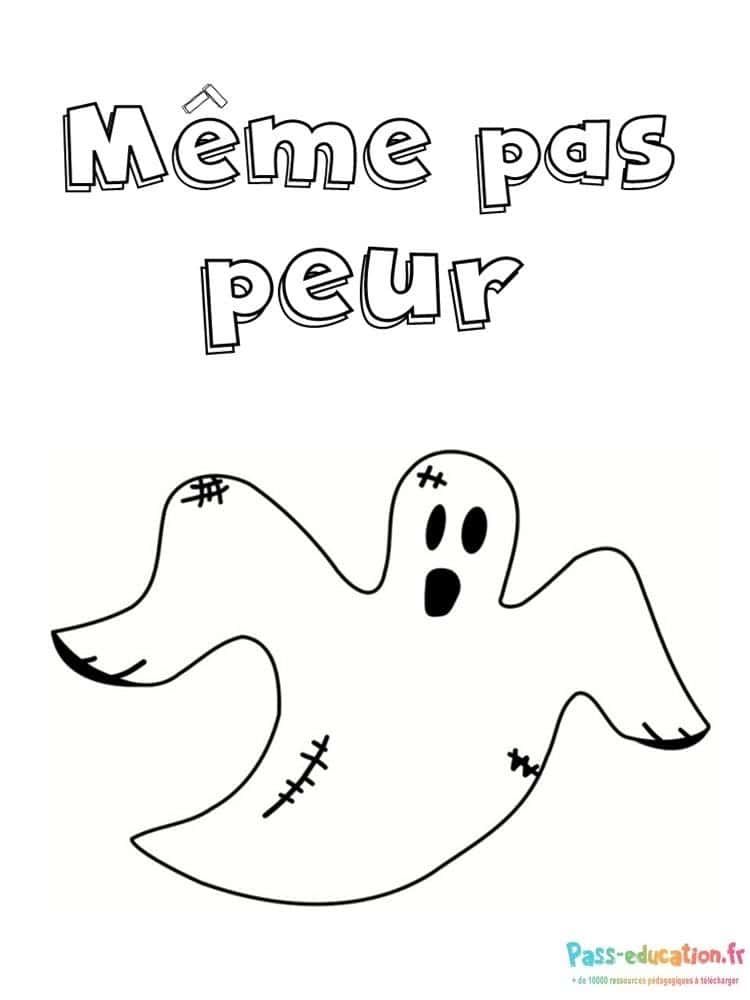 Coloriage Fantôme malicieux à imprimer et colorier
