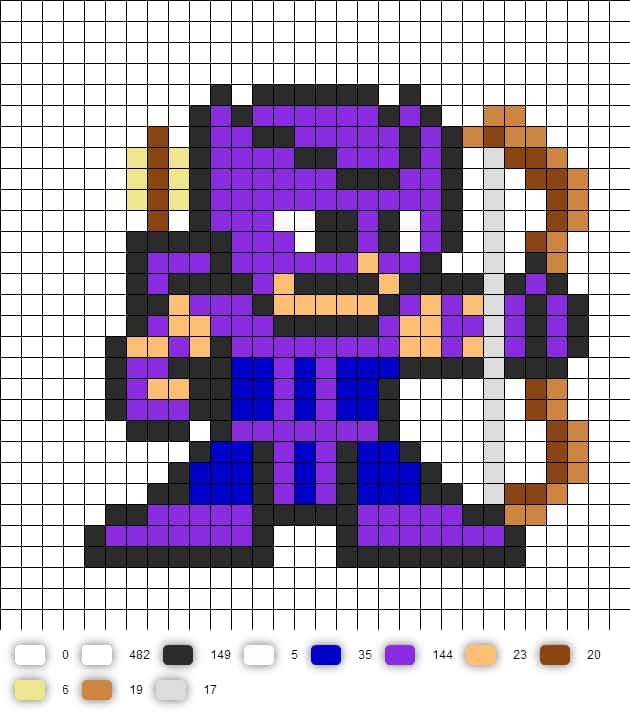 Coloriage Super-héros pourpre à imprimer et colorier