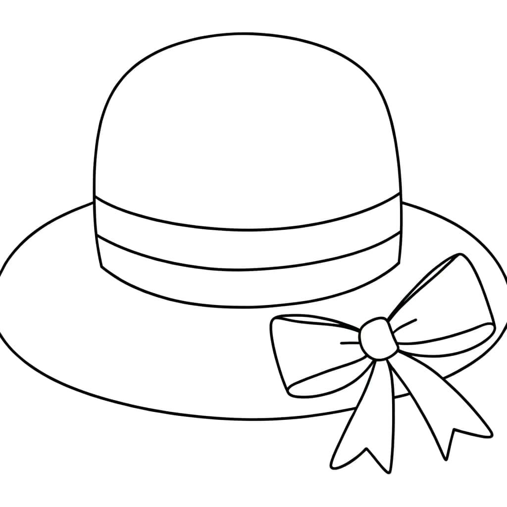 Coloriage Chapeau élégant à imprimer et colorier