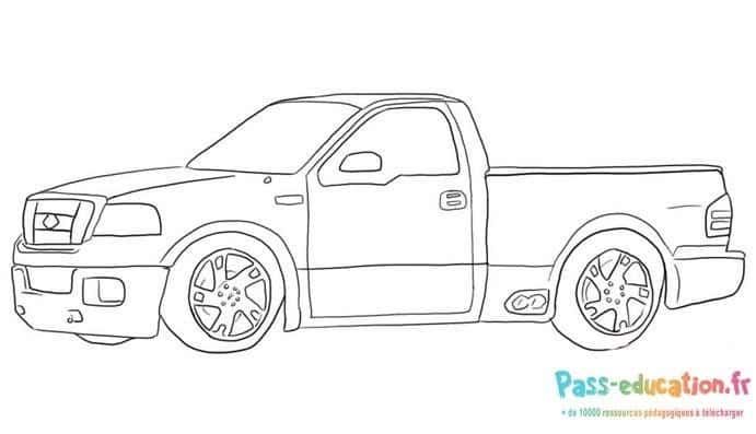 Coloriage Camionnette sport à imprimer et colorier