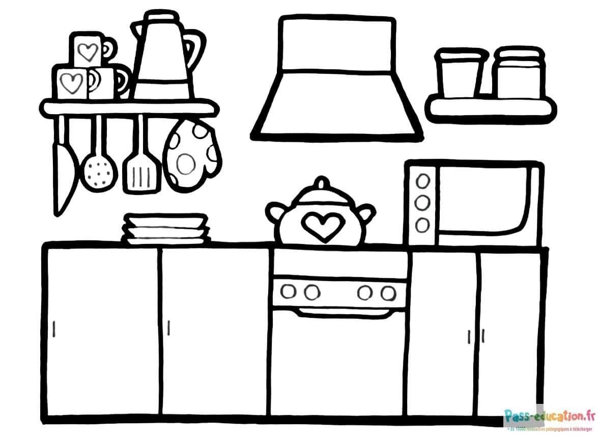 Coloriage Cuisine à décorer à imprimer et colorier