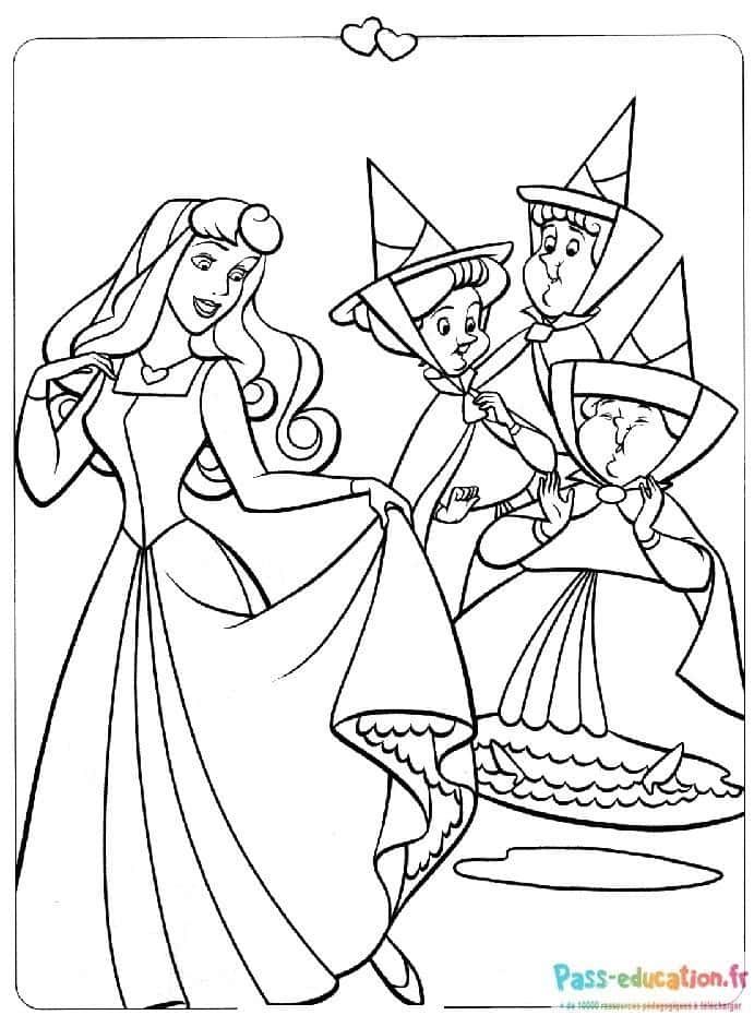 Coloriage Princesses et Fées à imprimer et colorier