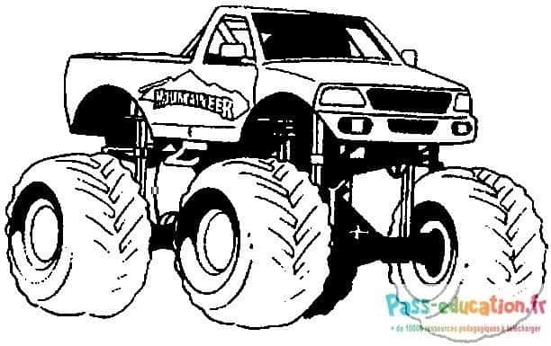 Coloriage Camion Monstre à imprimer et colorier