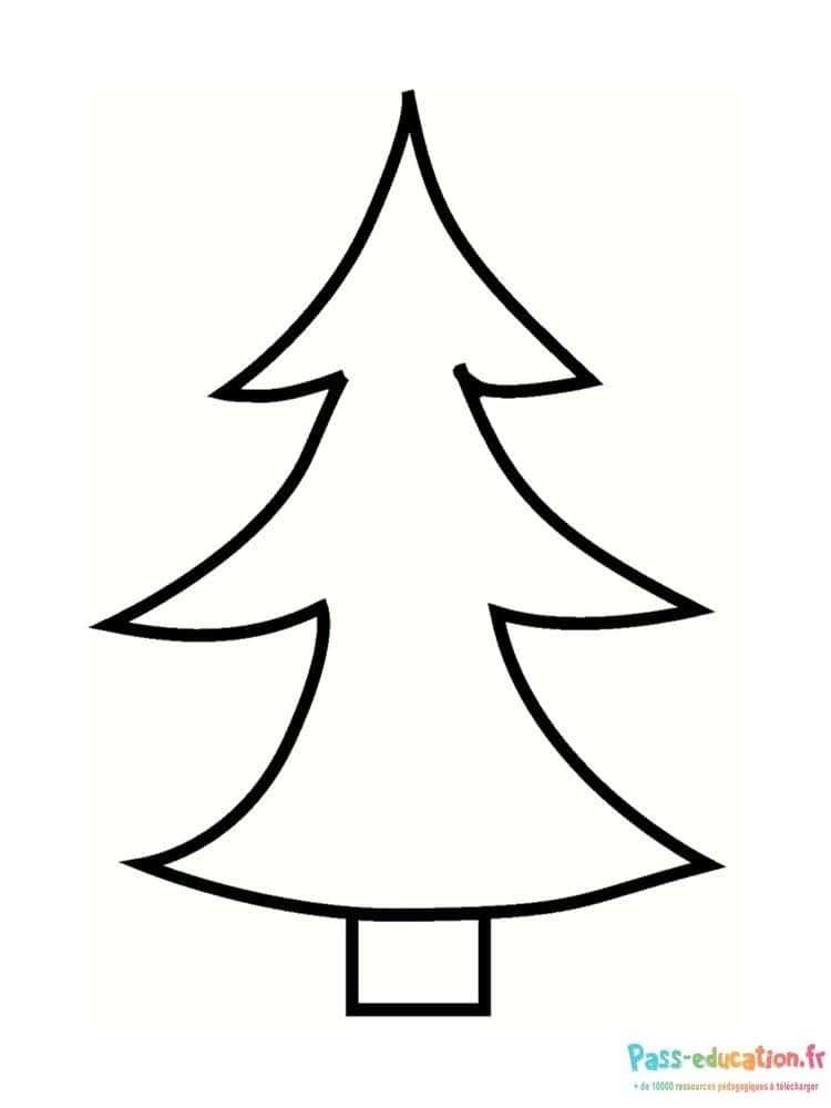 Coloriage Sapin stylisé à imprimer et colorier