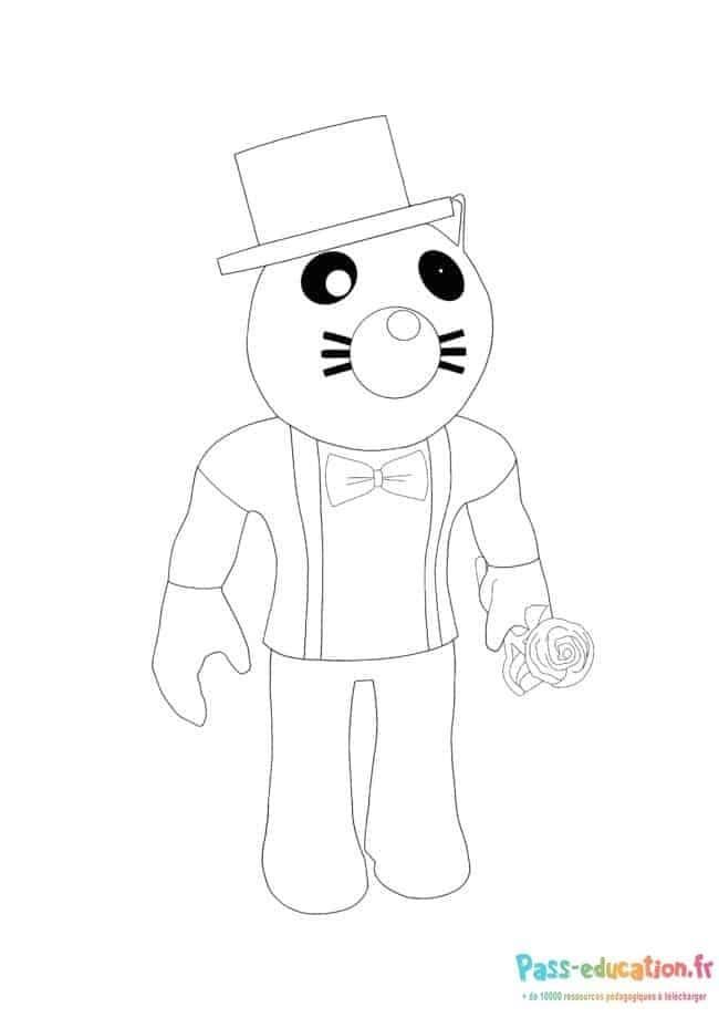 Coloriage Personnage Roblox élégant à imprimer et colorier
