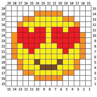 Coloriage Emoji cœur à imprimer et colorier