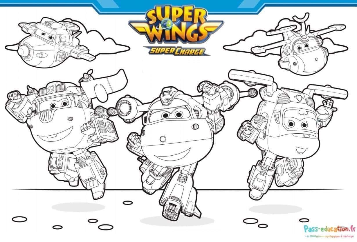 Coloriage Super Wings à imprimer et colorier