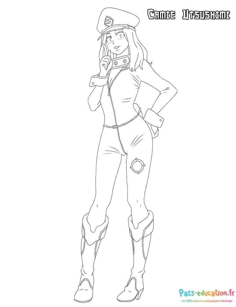 Coloriage Héros féminin à imprimer et colorier