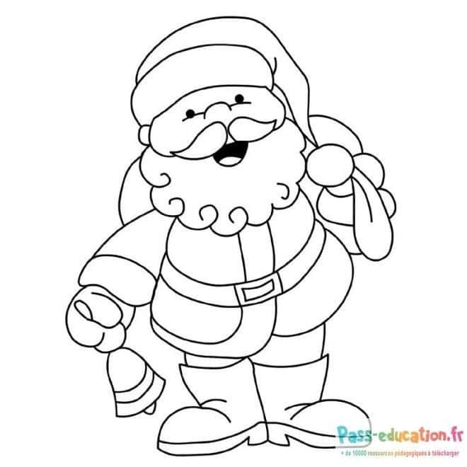 Coloriage Père Noël à imprimer et colorier