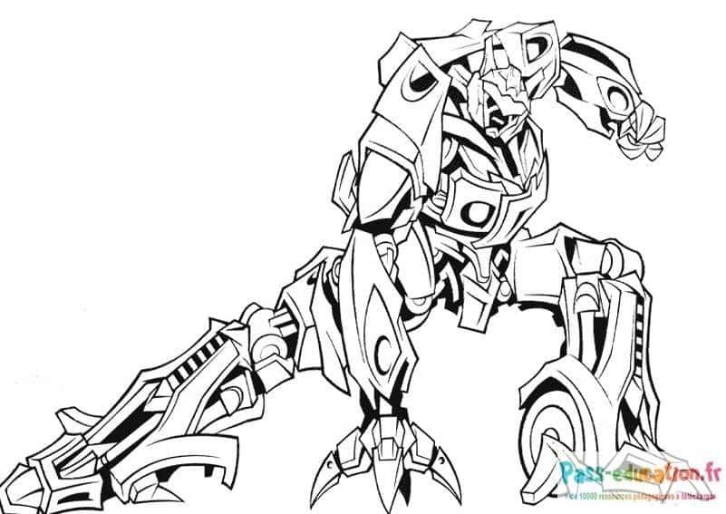 Coloriage Robot guerrier à imprimer et colorier