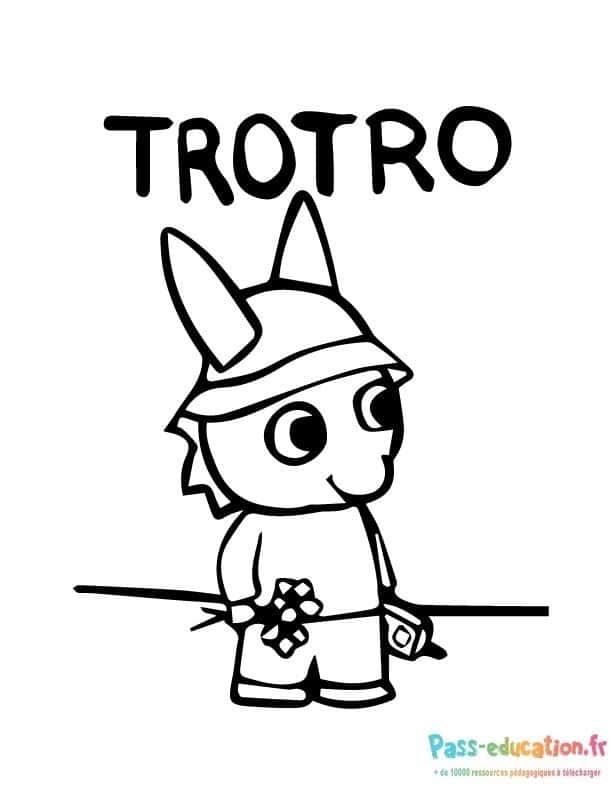 Coloriage Trotro l'âne à imprimer et colorier