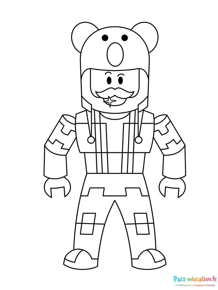 Coloriage Explorateur Roblox à imprimer et colorier
