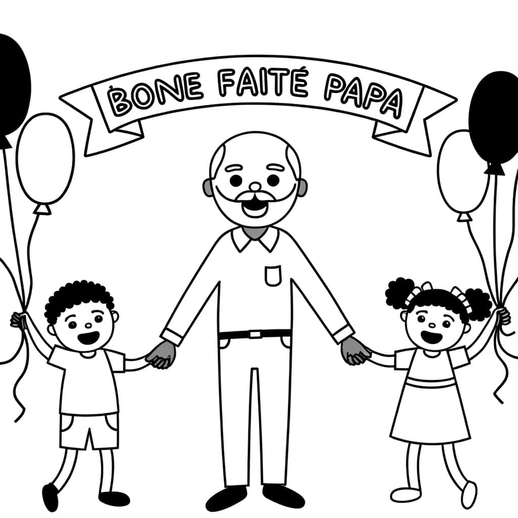Coloriage Fête des Pères à imprimer et colorier