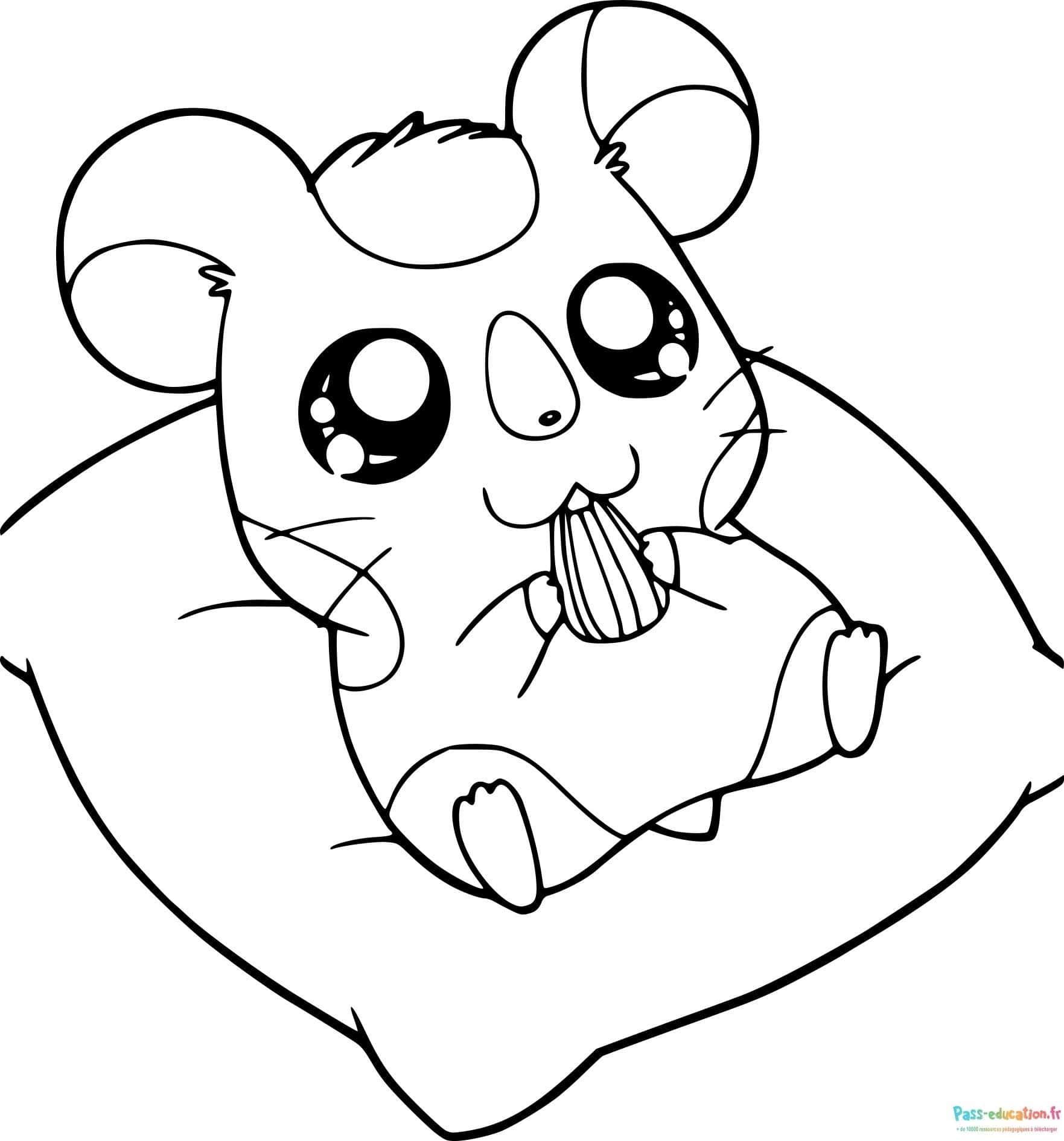Coloriage Souris gourmande à imprimer et colorier