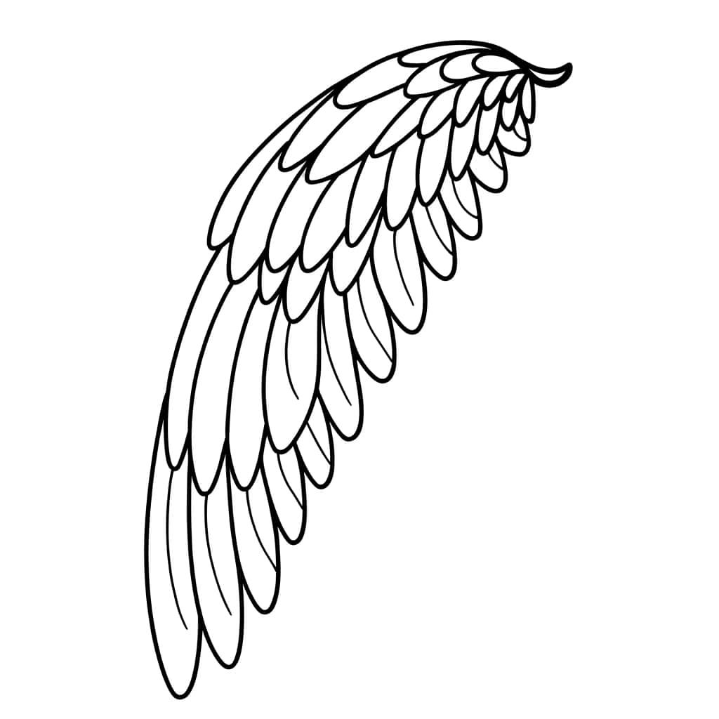 Coloriage Aile d'ange à imprimer et colorier