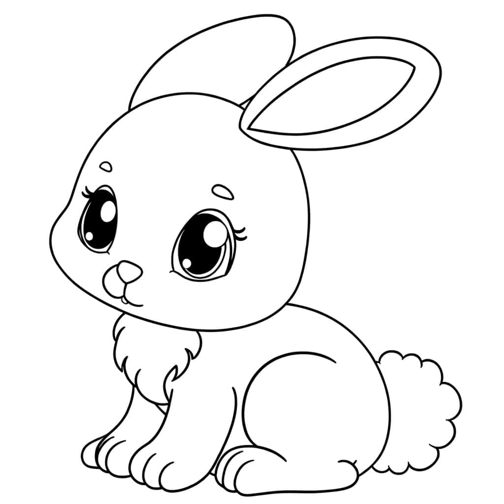 Coloriage Bébé Lapin à imprimer et colorier