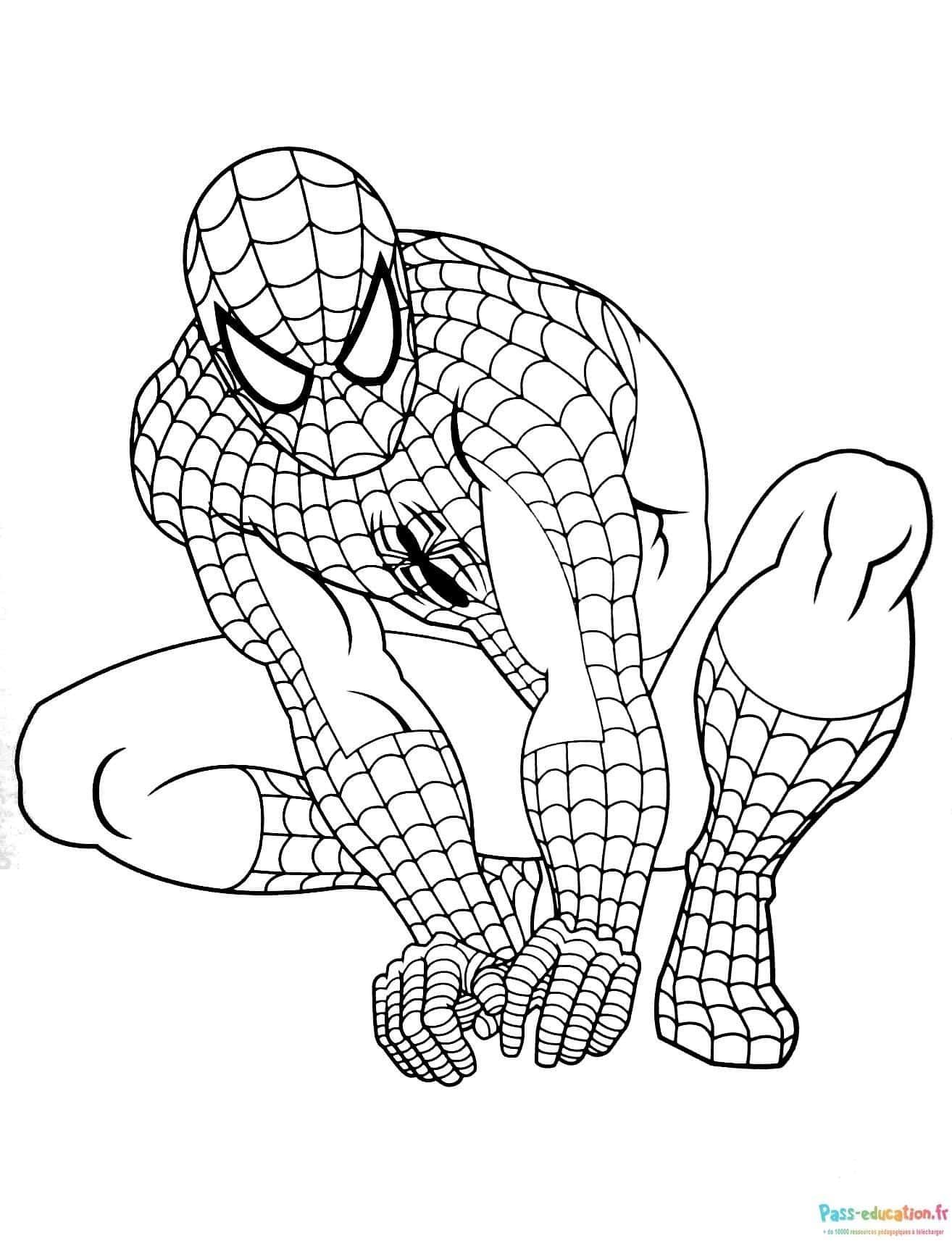 Coloriage Spider-Man à imprimer et colorier