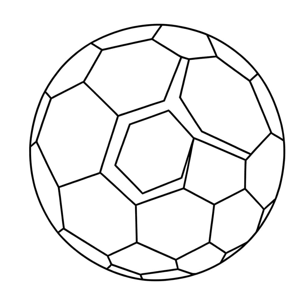Coloriage Ballon de foot à imprimer et colorier