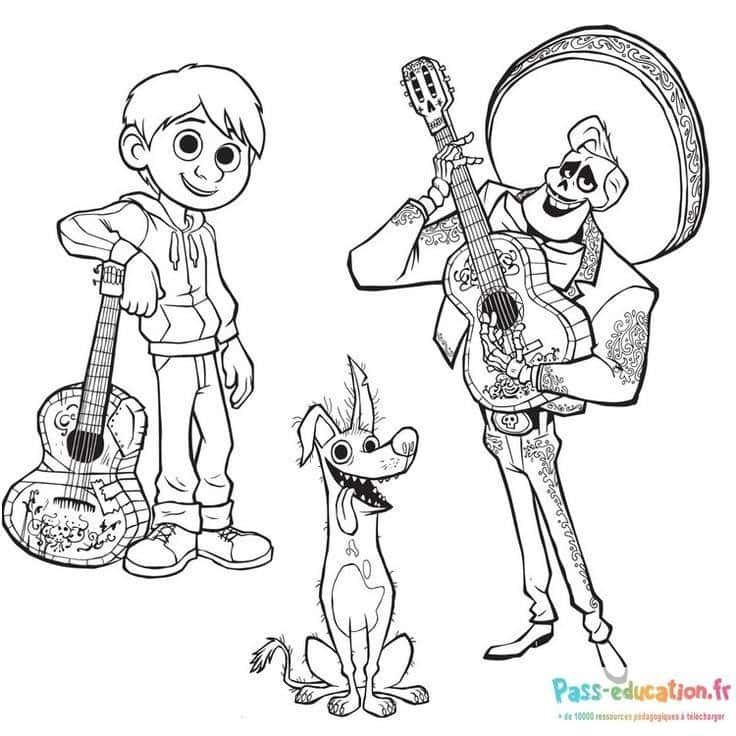 Coloriage Musiciens festifs à imprimer et colorier