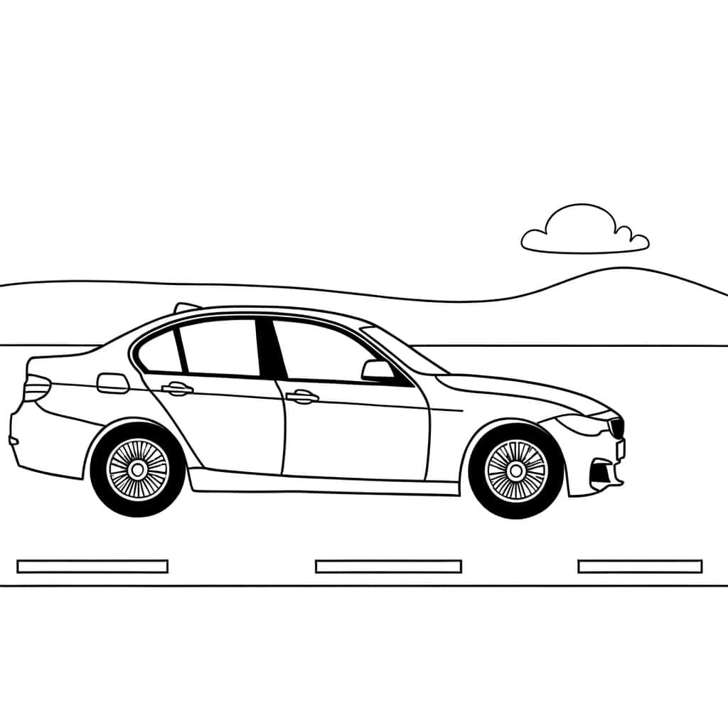 Coloriage Voiture BMW à imprimer et colorier