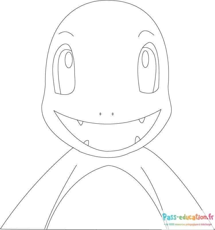 Coloriage Dessin amical de Charmander à imprimer et colorier