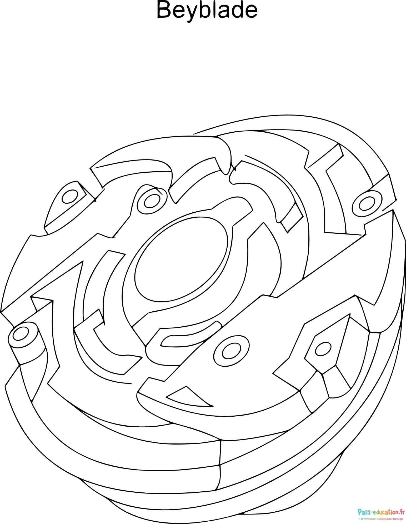 Coloriage Toupie Beyblade à imprimer et colorier