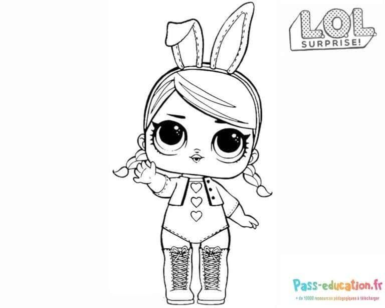 Coloriage Lapinou stylé à imprimer et colorier