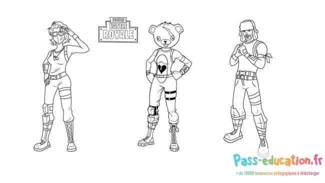 Coloriage Personnages Fortnite à imprimer et colorier