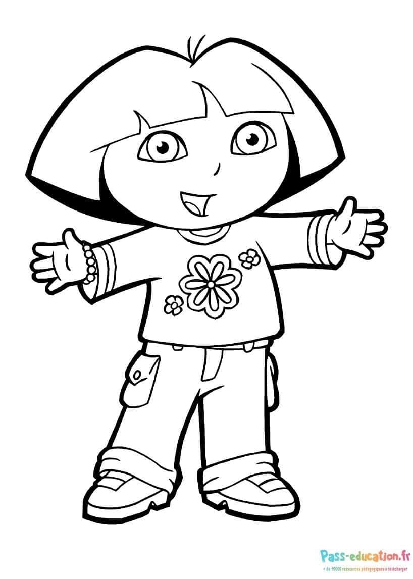 Coloriage Dora l'exploratrice à imprimer et colorier