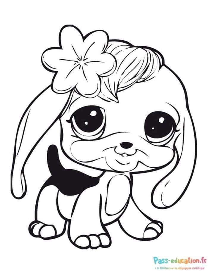 Coloriage Chiot mignon à imprimer et colorier