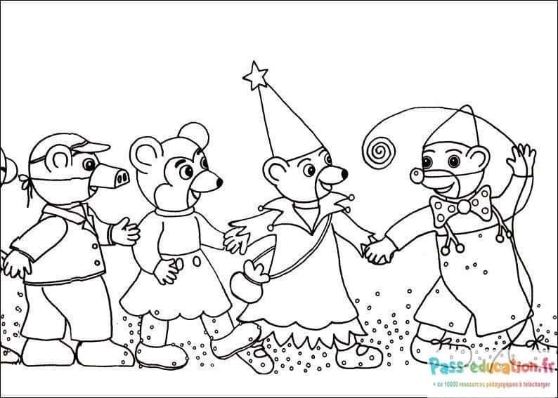 Coloriage Bal costumé à imprimer et colorier