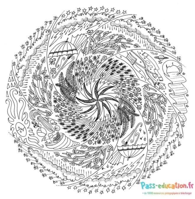 Coloriage Tourbillon cosmique à imprimer et colorier