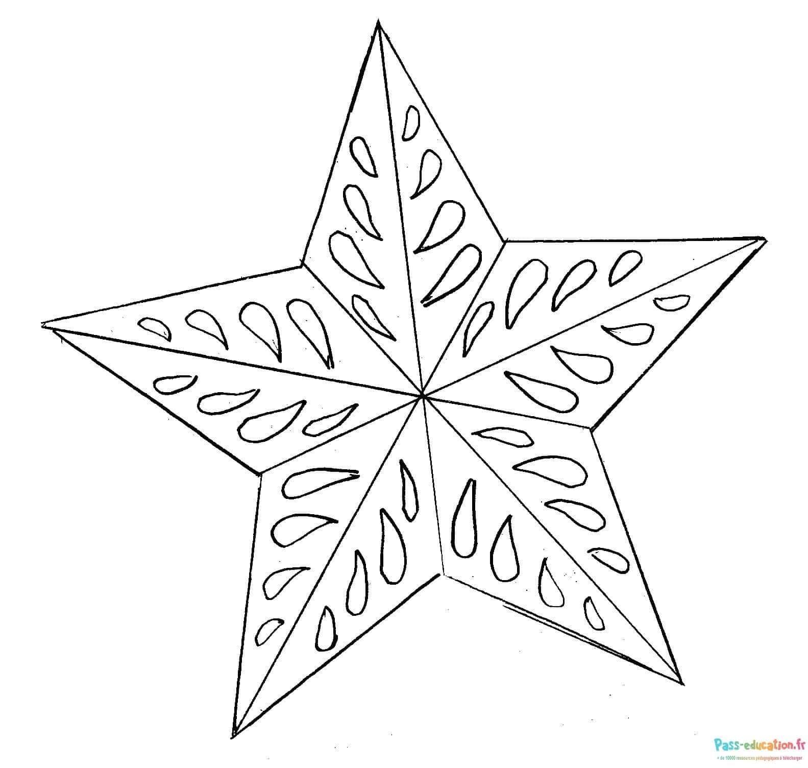 Coloriage Étoile décorée à imprimer et colorier
