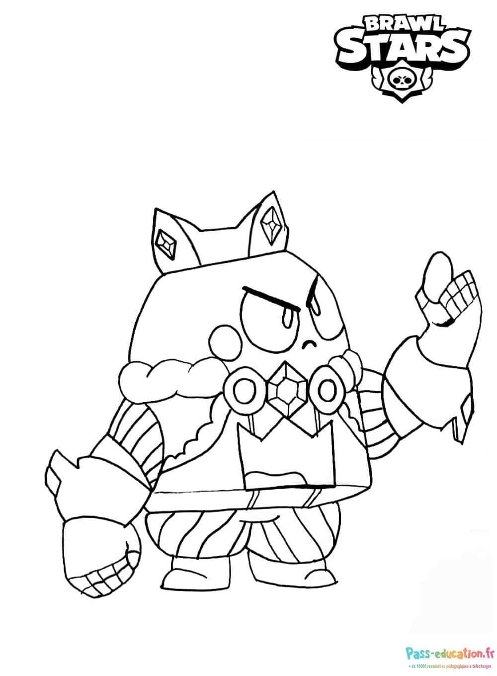 Coloriage Roi méchant de Brawl Stars à imprimer et colorier