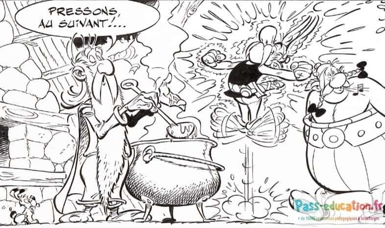 Coloriage Asterix et la potion magique à imprimer et colorier