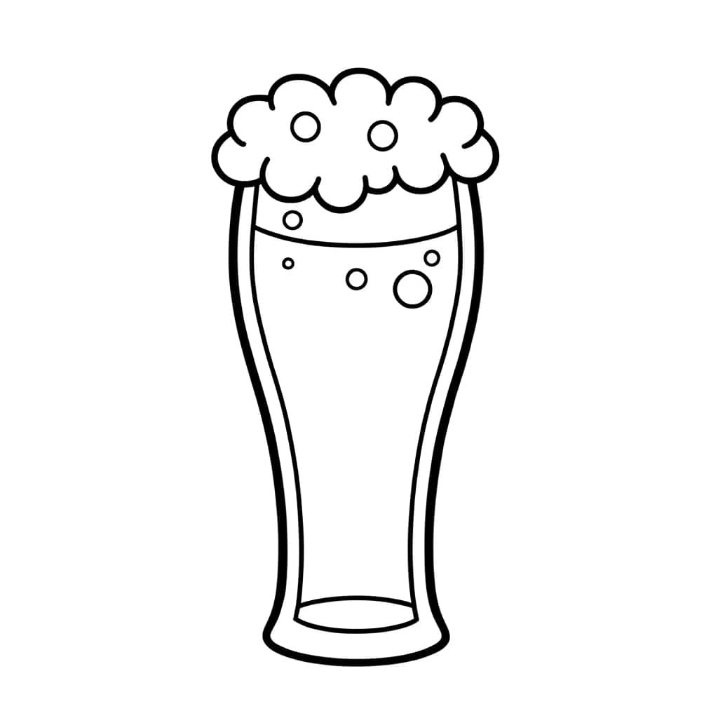 Coloriage Verre de bière à imprimer et colorier