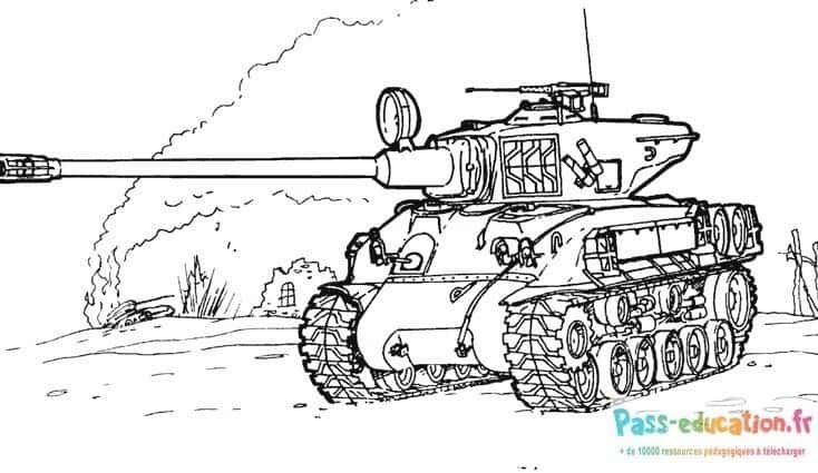 Coloriage Char d'assaut à imprimer et colorier