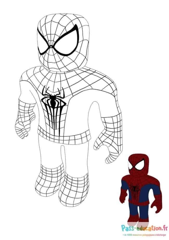 Coloriage Spiderman Roblox à imprimer et colorier