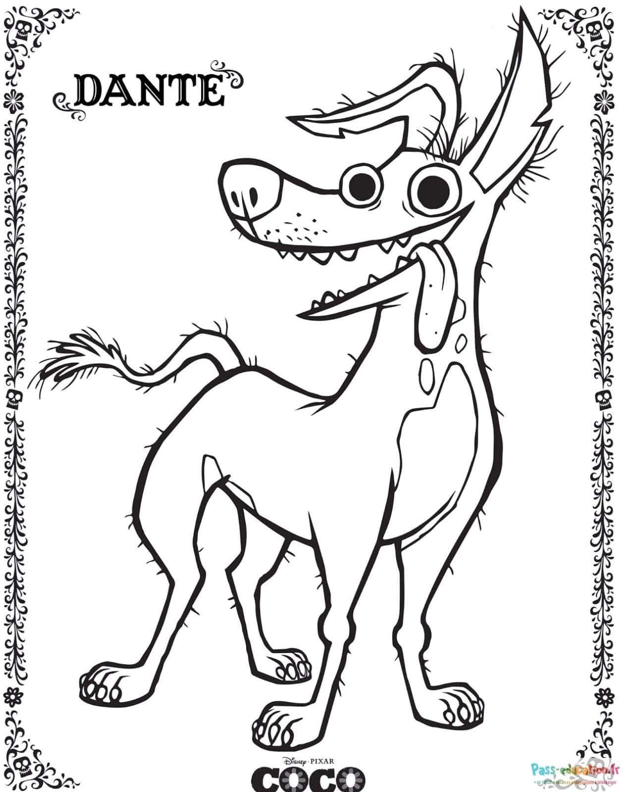 Coloriage Dante de Coco à imprimer et colorier