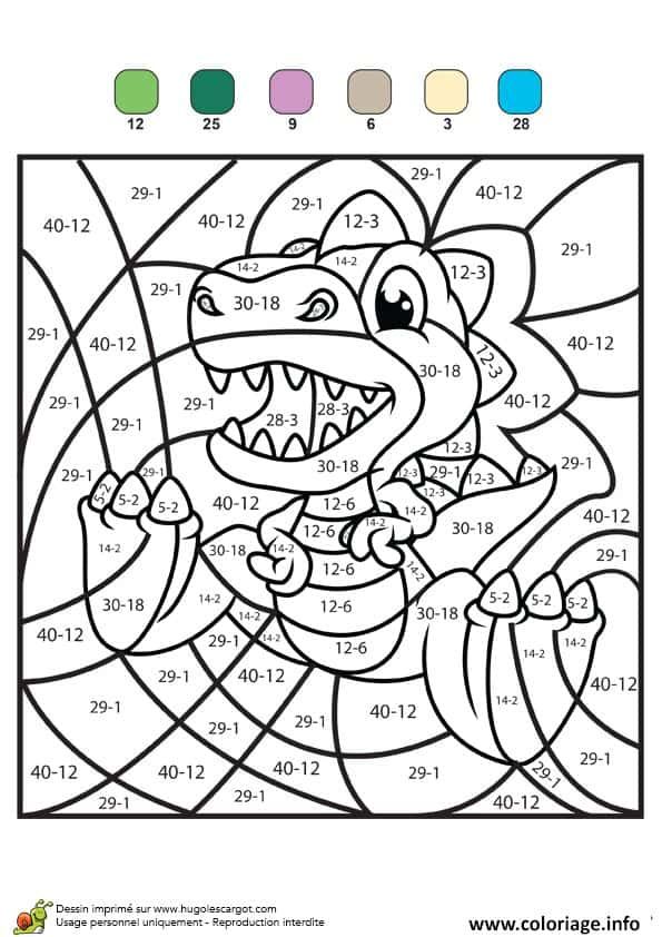 Coloriage Dinosaure joyeux à imprimer et colorier