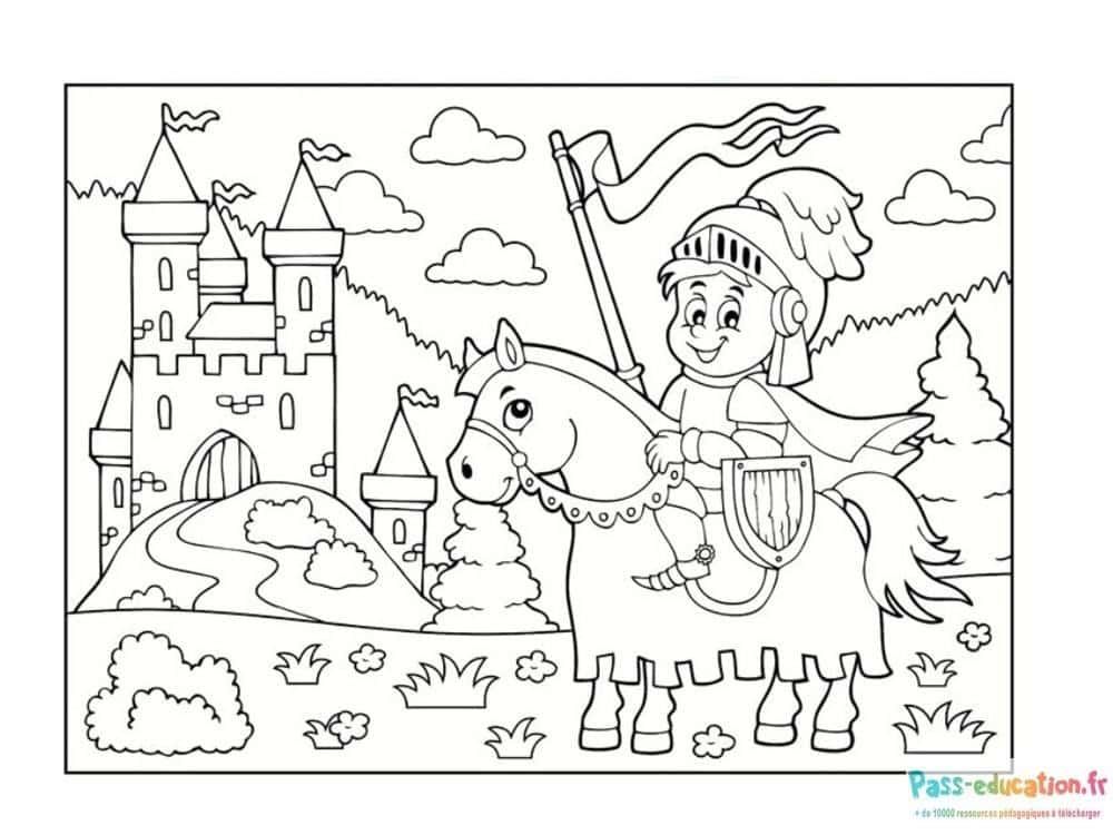 Coloriage Chevalier à colorier à imprimer et colorier