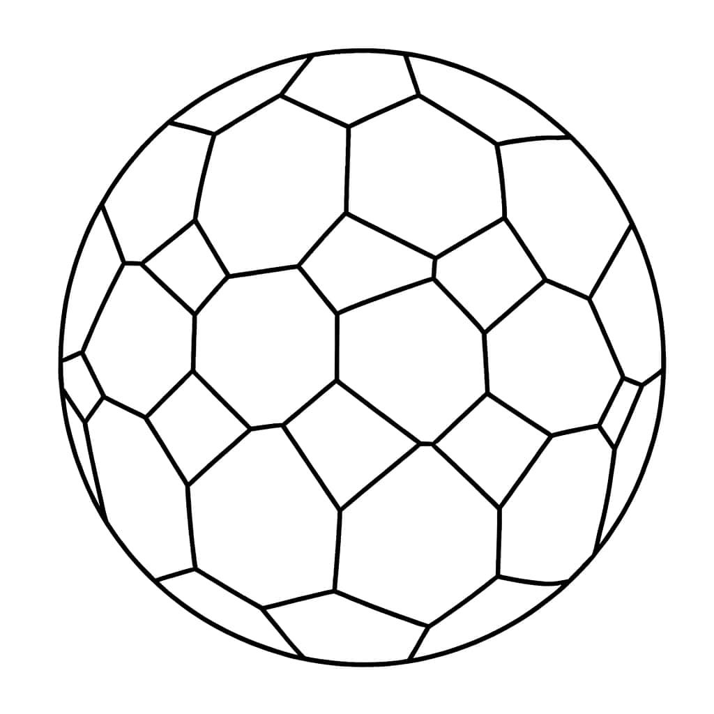 Coloriage Ballon de foot à imprimer et colorier