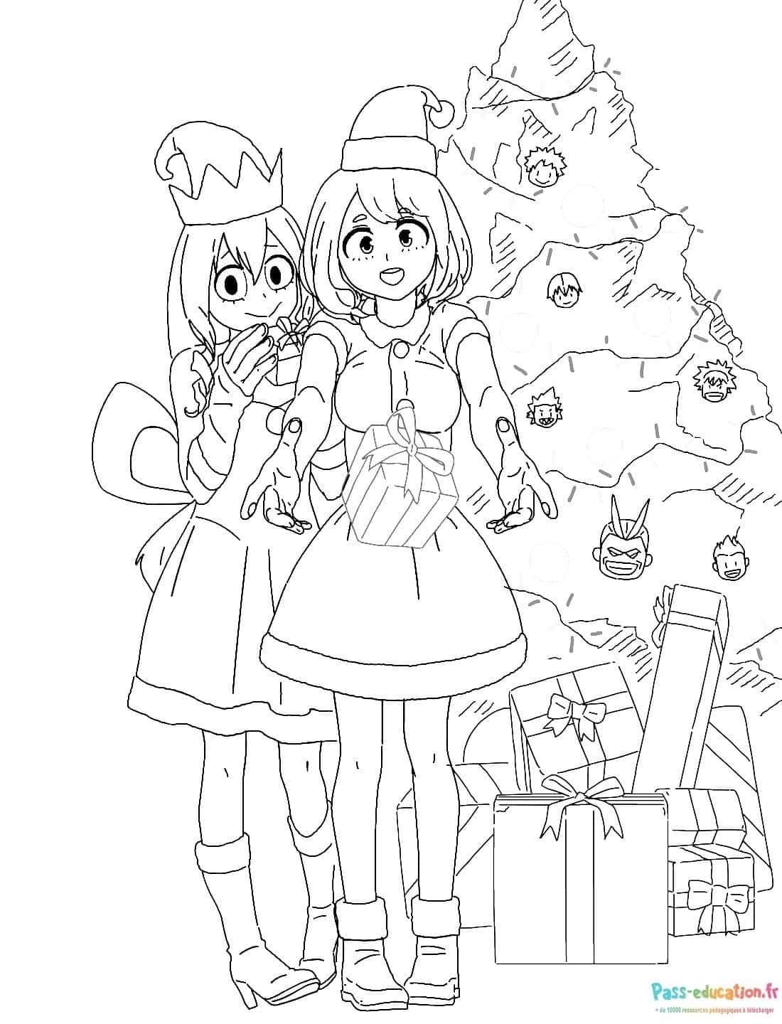 Coloriage Fête de Noël à imprimer et colorier