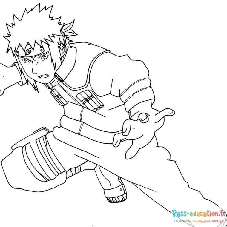 Coloriage Ninja en action à imprimer et colorier
