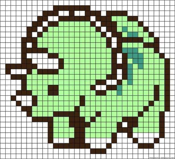 Coloriage Dinosaure pixel à imprimer et colorier