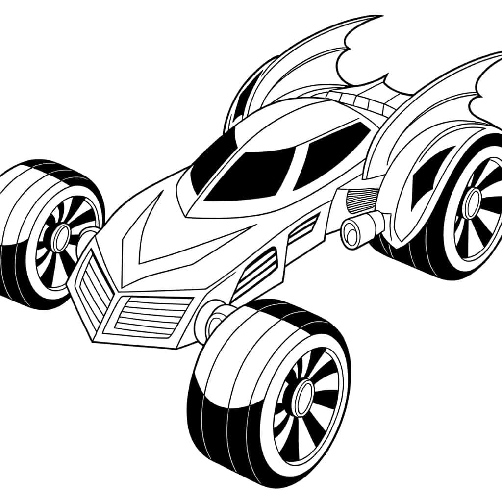 Coloriage Batmobile futuriste à imprimer et colorier
