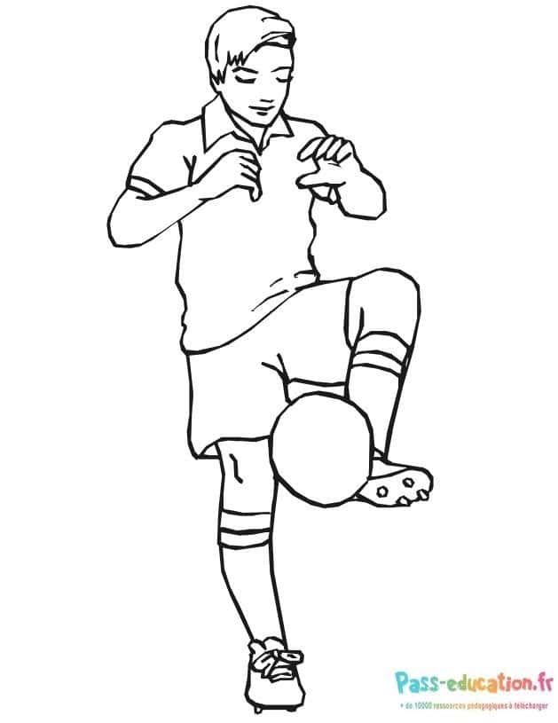 Coloriage Joueur de football à imprimer et colorier