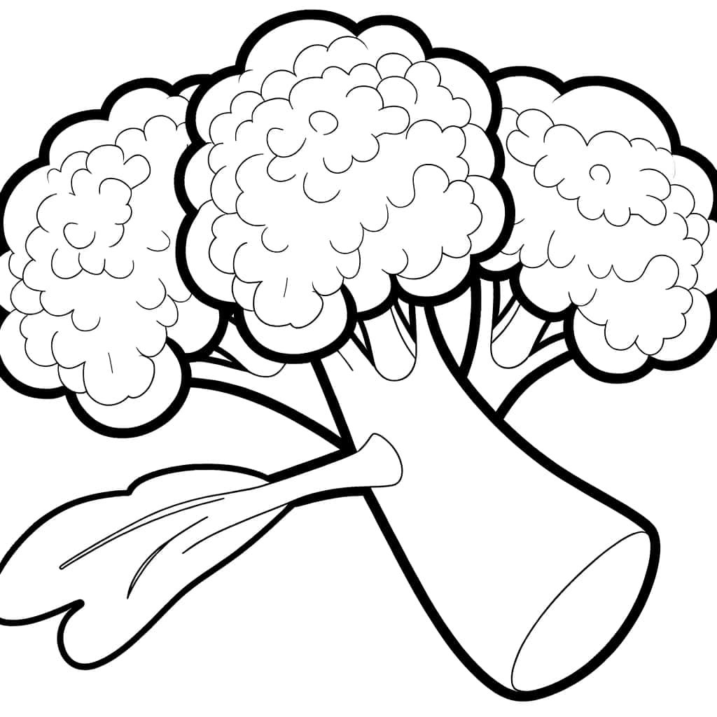 Coloriage Brocoli à imprimer et colorier