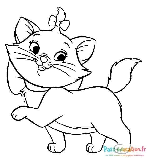 Coloriage Chaton coquet à imprimer et colorier