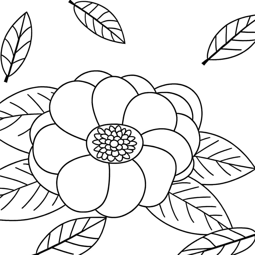 Coloriage Fleur stylisée à imprimer et colorier